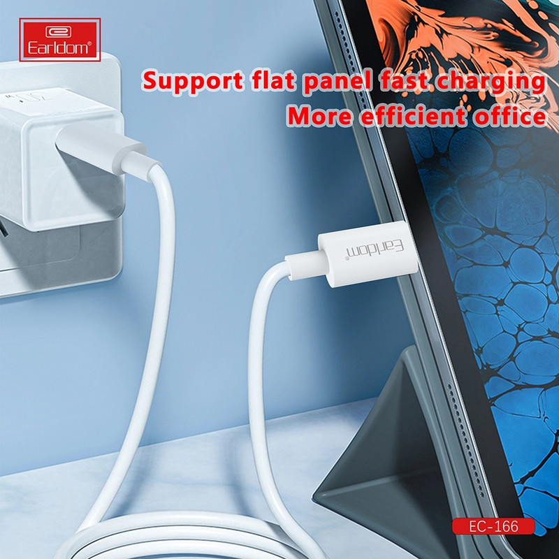 کابل USB-C ارلدام مدل EC-166c PD60W طول 1 متر