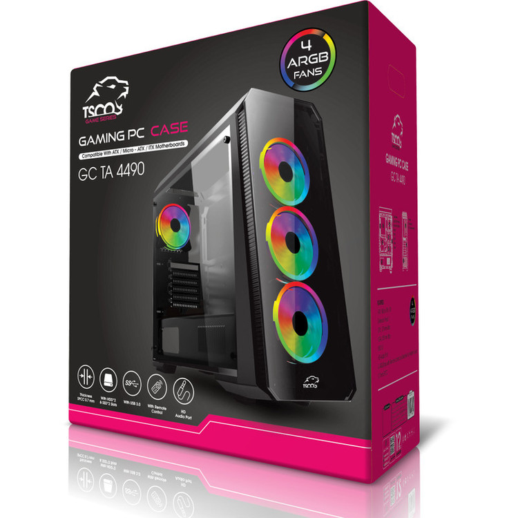 کیس کامپیوتر گیمینگ تسکو مدل GC-TA-4490