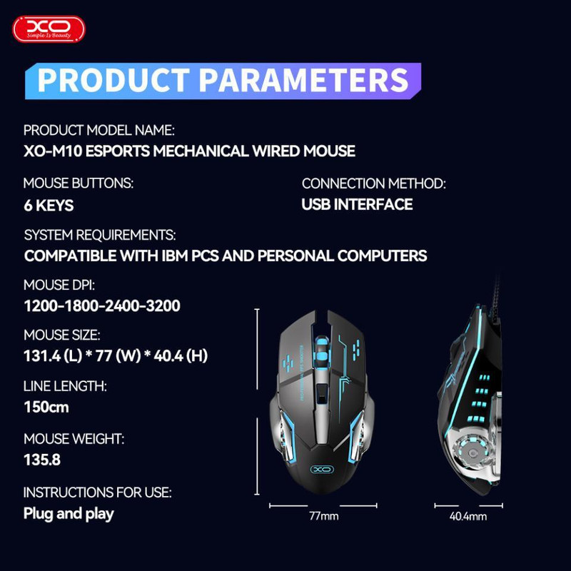 ماوس ایکس او مدل XO-M10