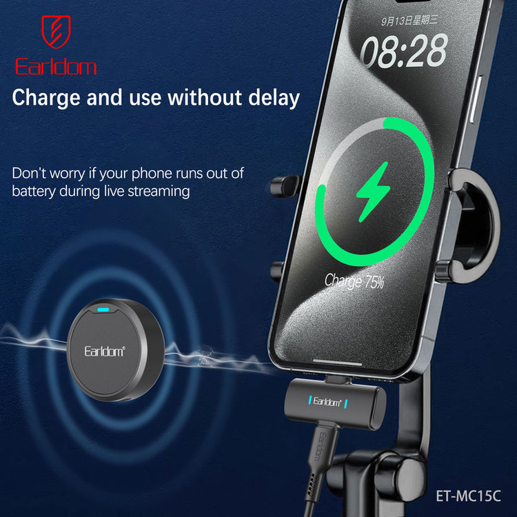 ست میکروفن بی سیم ارلدام مدل MC15C با درگاه اتصال USB-C