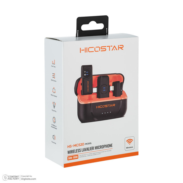 میکروفن یقه ای هایکواستار مدل HS-MC520 با درگاه اتصال USB-C و Lightning