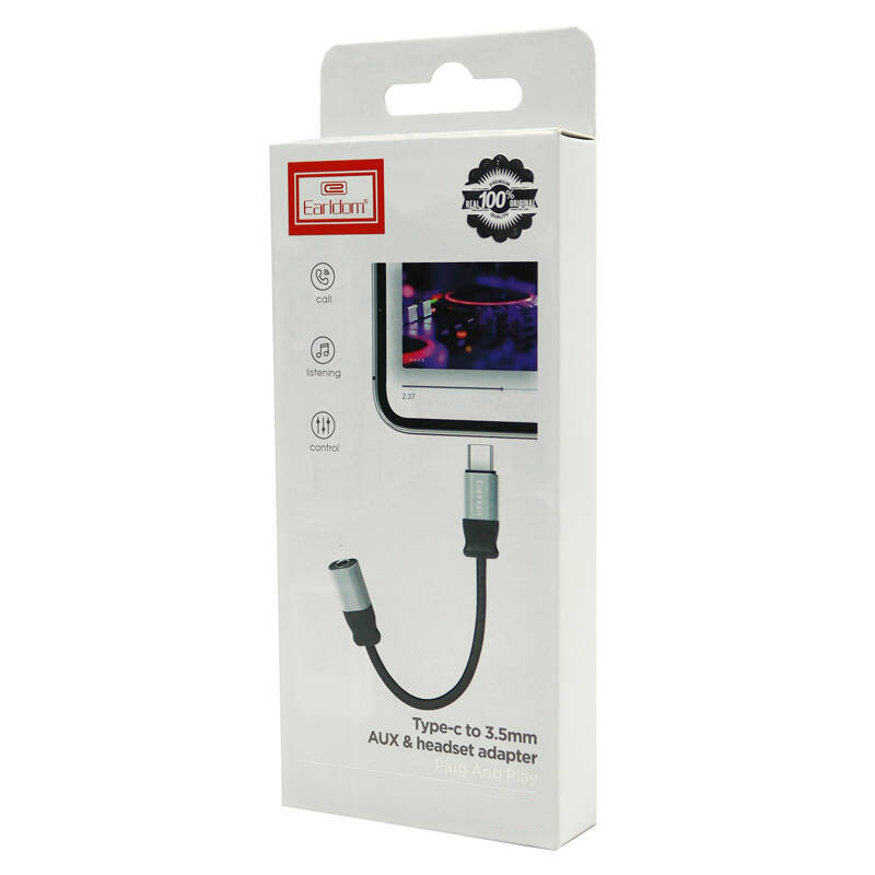 مبدل USB-C به جک 3.5 میلی متری ارلدام مدل ET-OT51