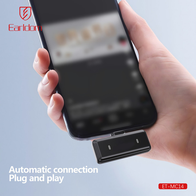 ست میکروفن بی سیم ارلدام مدل 3IN1 MC14 با درگاه اتصال پورت لایتینگ و USB Type C