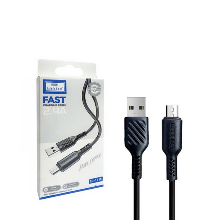 کابل تبدیل USB به MICROUSB ارلدام مدل EC-171M طول 1 متر
