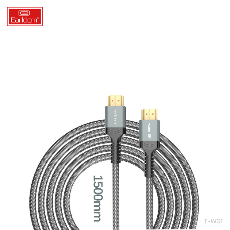 کابل HDMI ارلدام مدل W31 V2.1 8K طول 1.5 متر