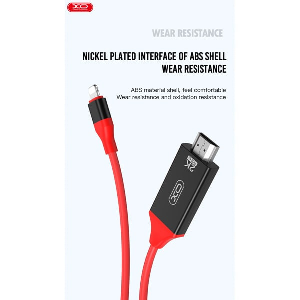 کابل تبدیل HDMI به لایتنینگ ایکس او مدل GB006 طول 2 متر