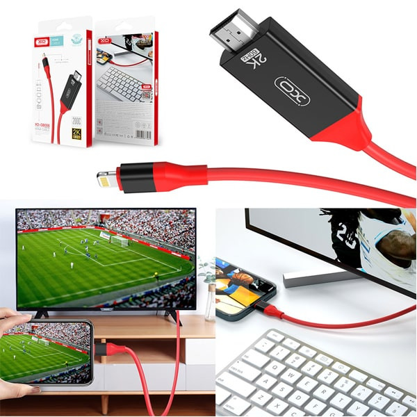 کابل تبدیل HDMI به لایتنینگ ایکس او مدل GB006 طول 2 متر