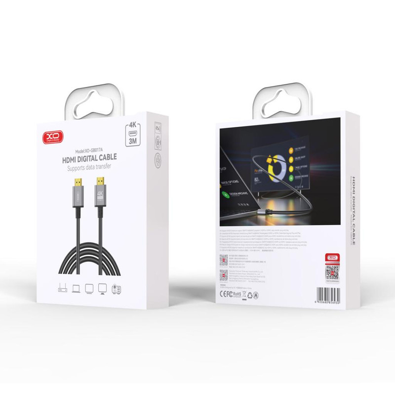 کابل HDMI ایکس او مدل GB017A طول 3 متر