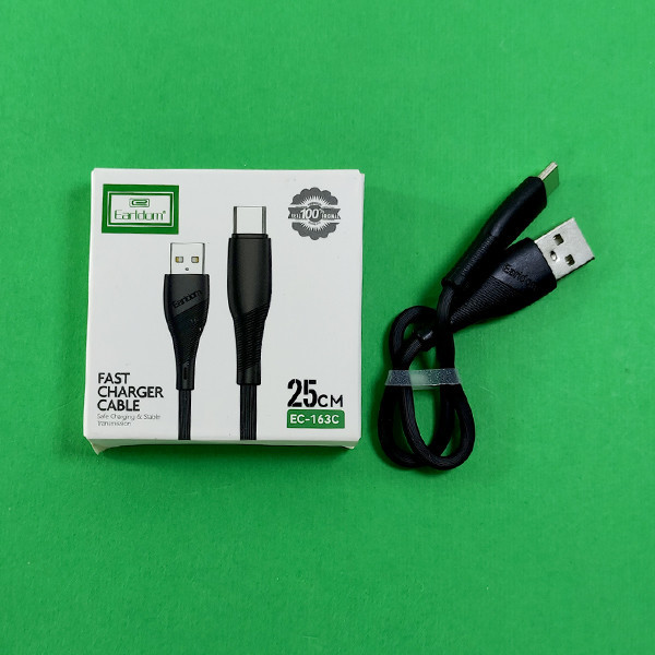 کابل تبدیل USB به USB-C مدل EC-163C طول 0.25متر