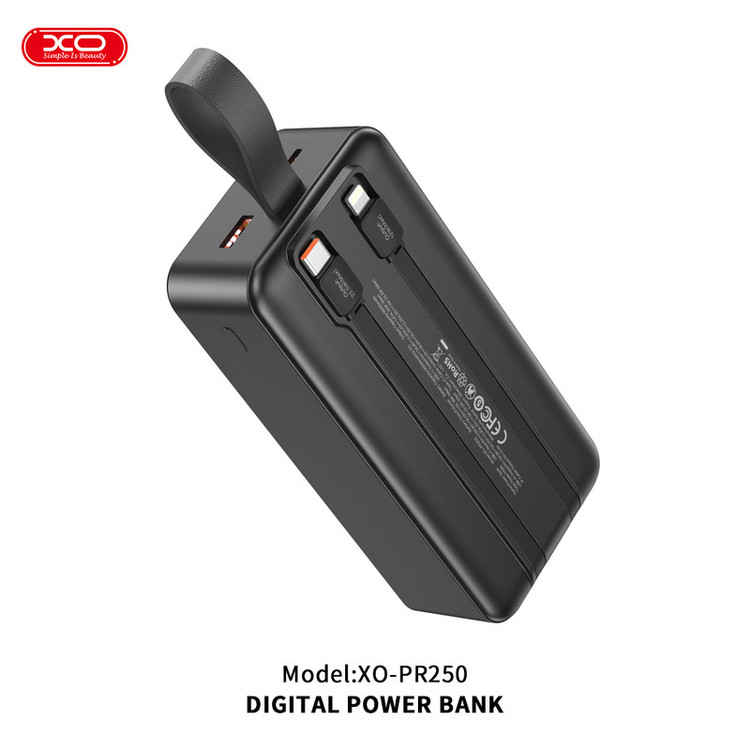 پاوربانک ایکس او مدل PR250 ظرفیت 30000 میلی آمپر ساعت