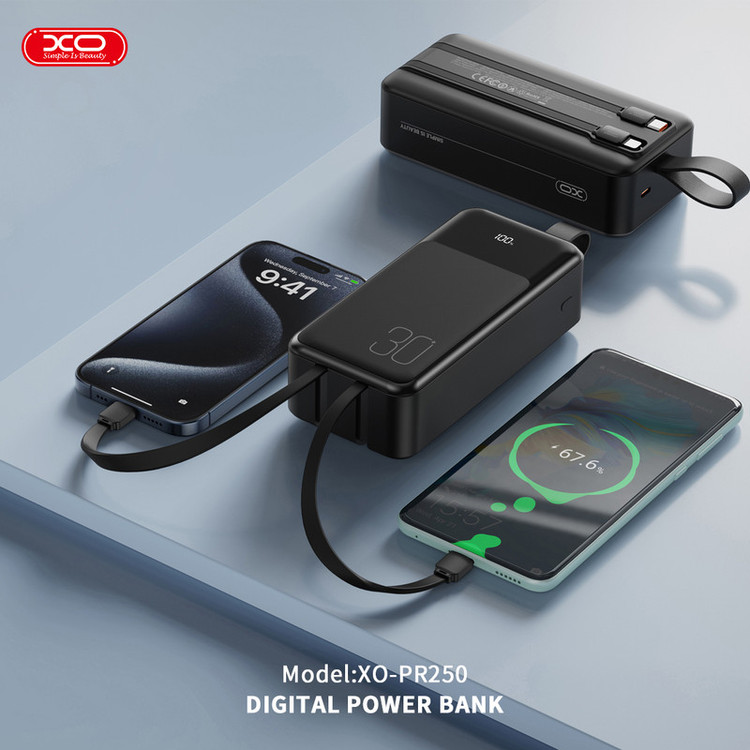 پاوربانک ایکس او مدل PR250 ظرفیت 30000 میلی آمپر ساعت