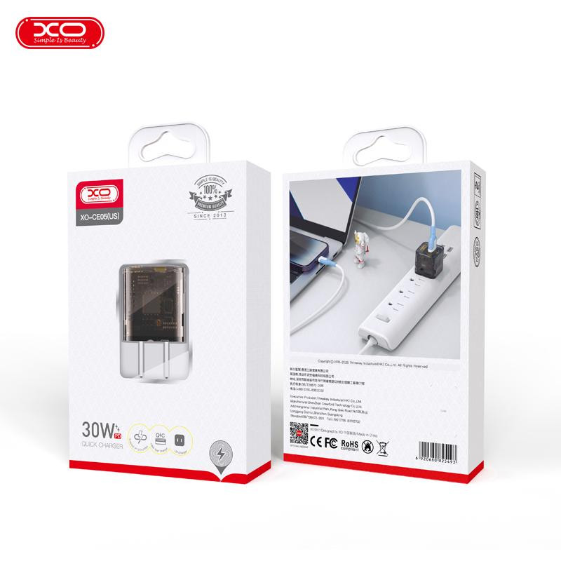 شارژر 30 وات دیواری ایکس او مدل xo-ce05 eu