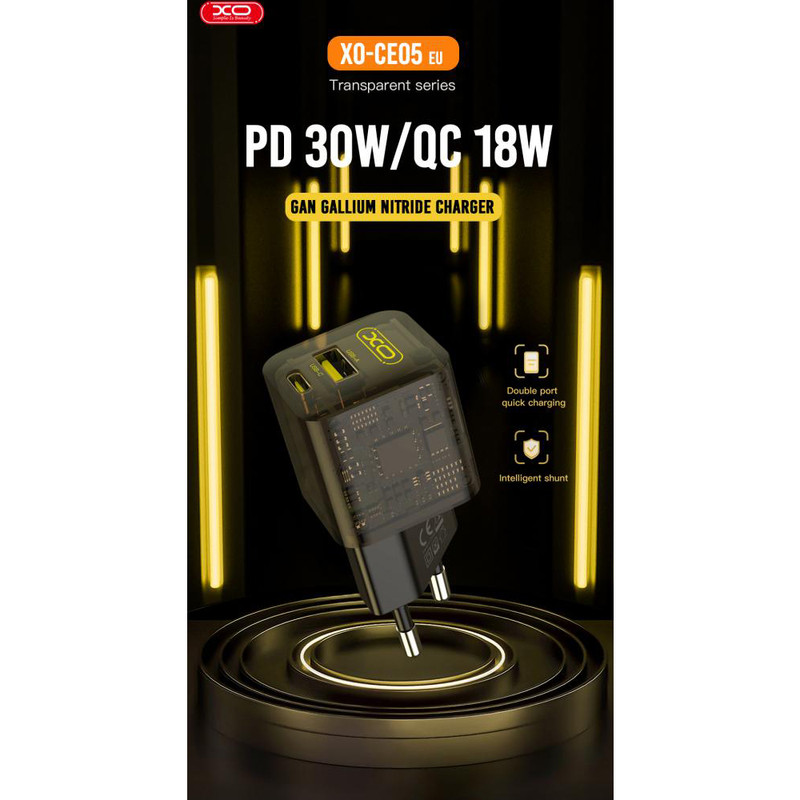 شارژر 30 وات دیواری ایکس او مدل xo-ce05 eu