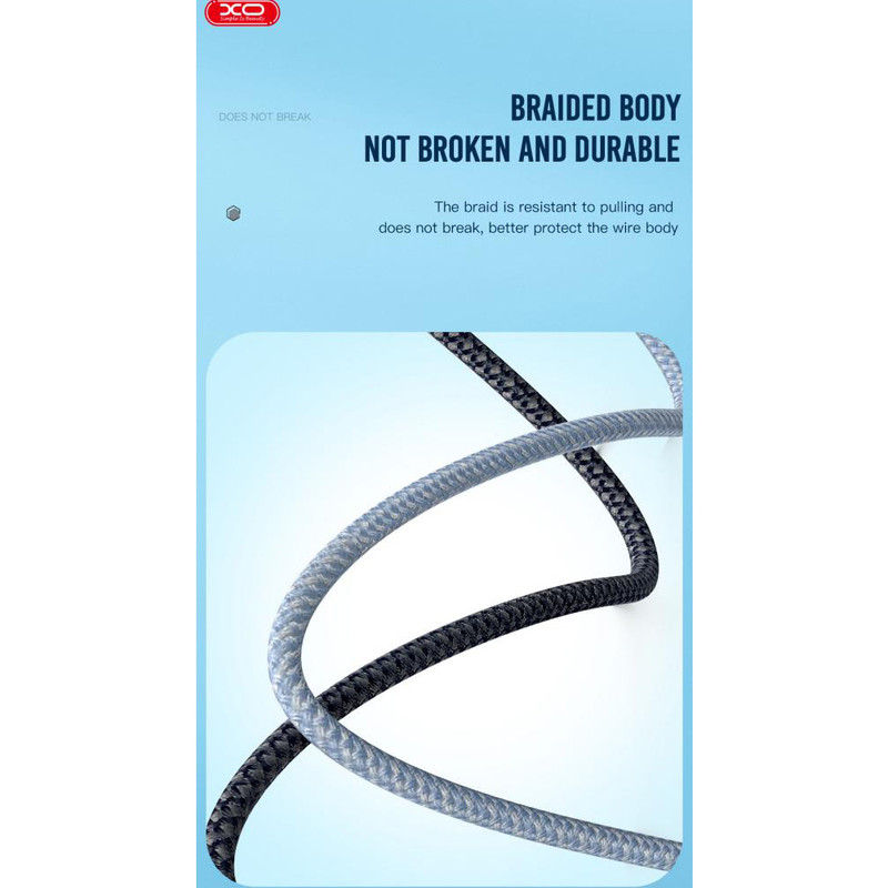 کابل تبدیل لایتنینگ به جک 3.5 میلیمتری ایکس او مدل nb-r211a طول 1 متر