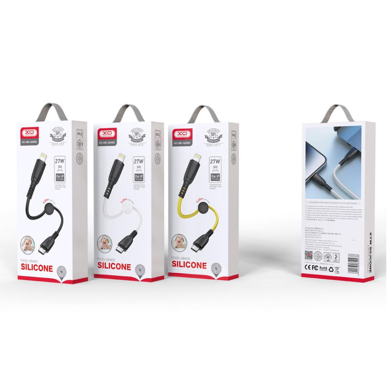 کابل تبدیل USB-C به لایتنینگ ایکس او مدل NB-Q248A 27W طول 0.25 متر