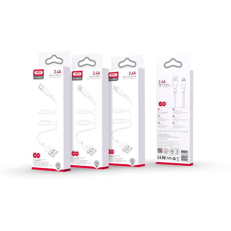 کابل تبدیل USB به MICROUSB ایکس او مدل nb230 طول 1 متر