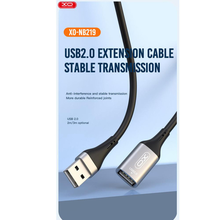 کابل تبدیل usb به usb3.0 ایکس او مدل nb220 طول 3 متر