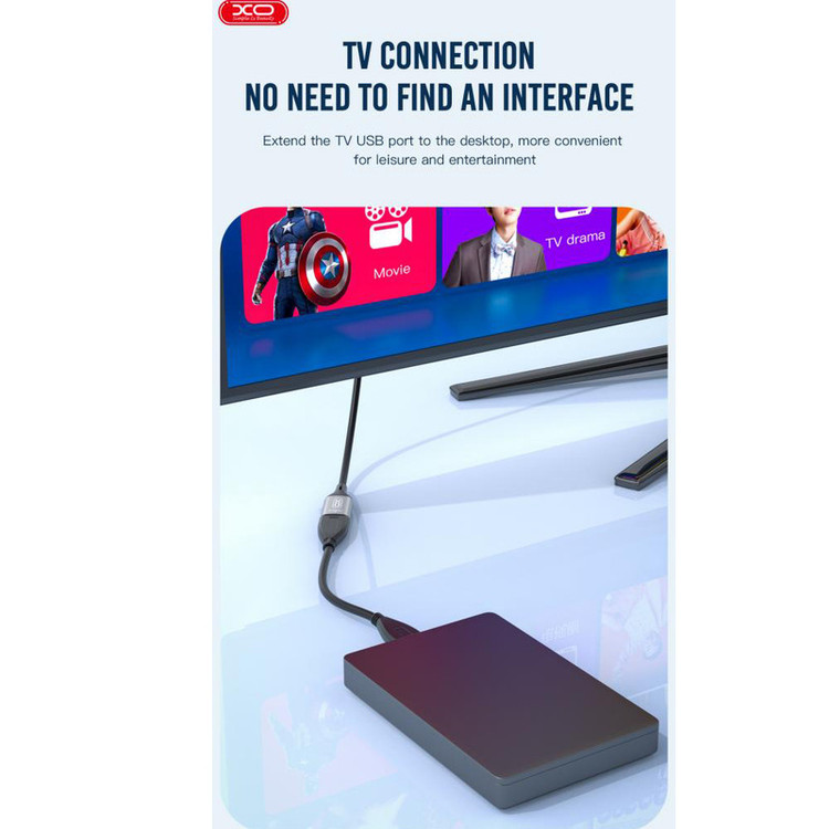 کابل تبدیل usb به usb3.0 ایکس او مدل NB220 طول 2 متر
