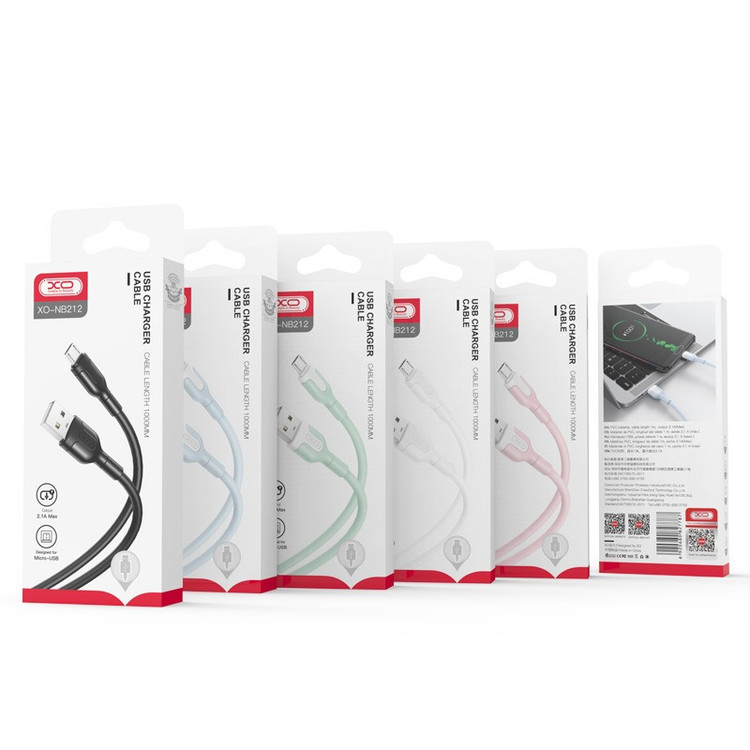 کابل تبدیل USB به microUSB ایکس او مدل NB212 طول 1 متر