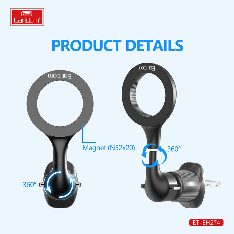 پایه نگهدارنده گوشی موبایل ارلدام مدل AIR OUTLET EH274