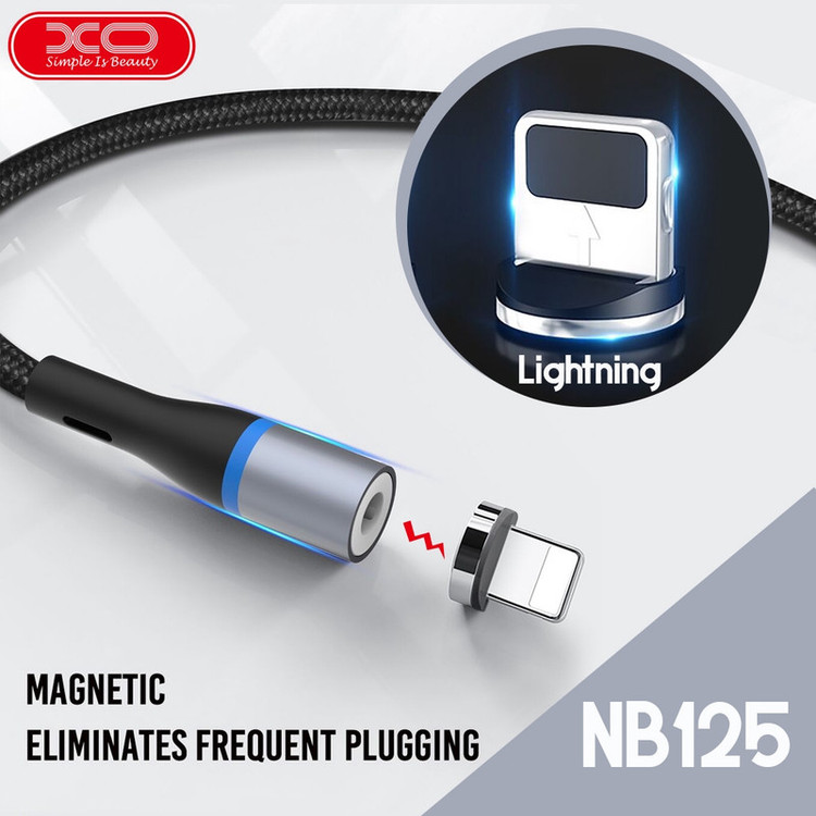 کابل تبدیل USB به لایتنینگ ایکس او مدل NB-125 طول 1 متر