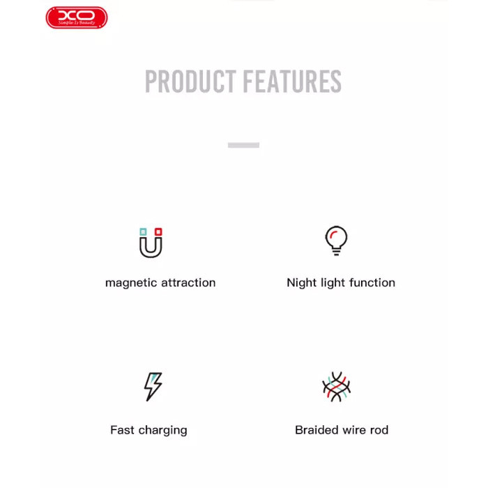 کابل تبدیل USB به لایتنینگ ایکس او مدل NB-125 طول 1 متر