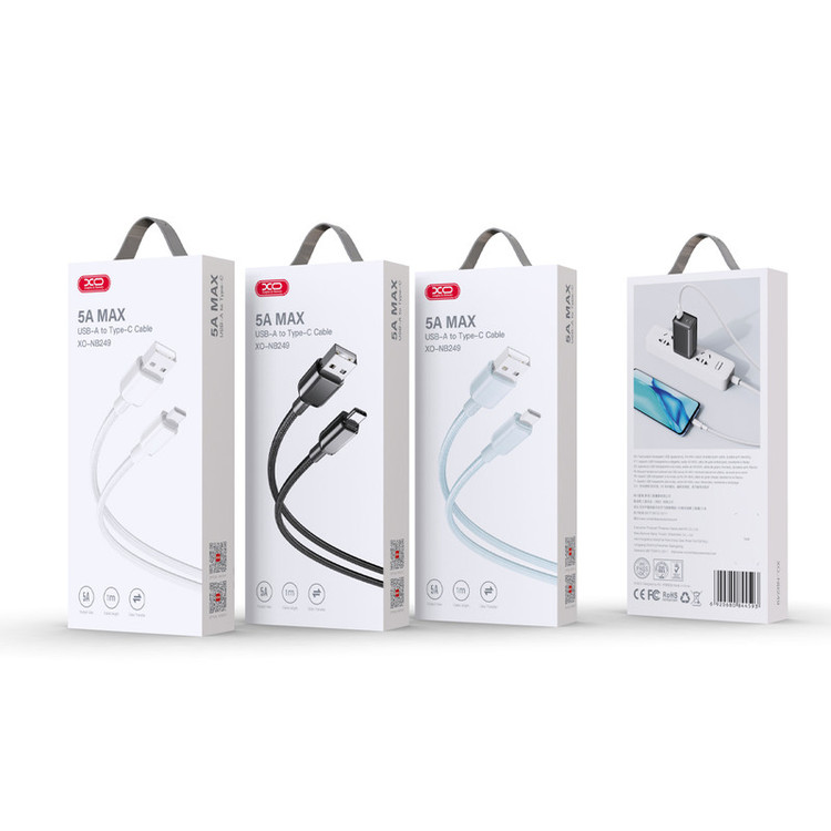 کابل تبدیل usb به usb-c ایکس او مدل nb249 طول 1 متر
