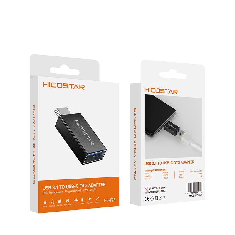 مبدل USB به USB-C هایکواستار مدل HS-T25