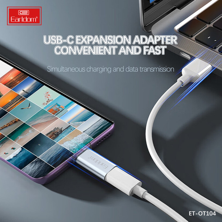 مبدل لایتنینگ به USB-C ارلدام مدل OT104 60W