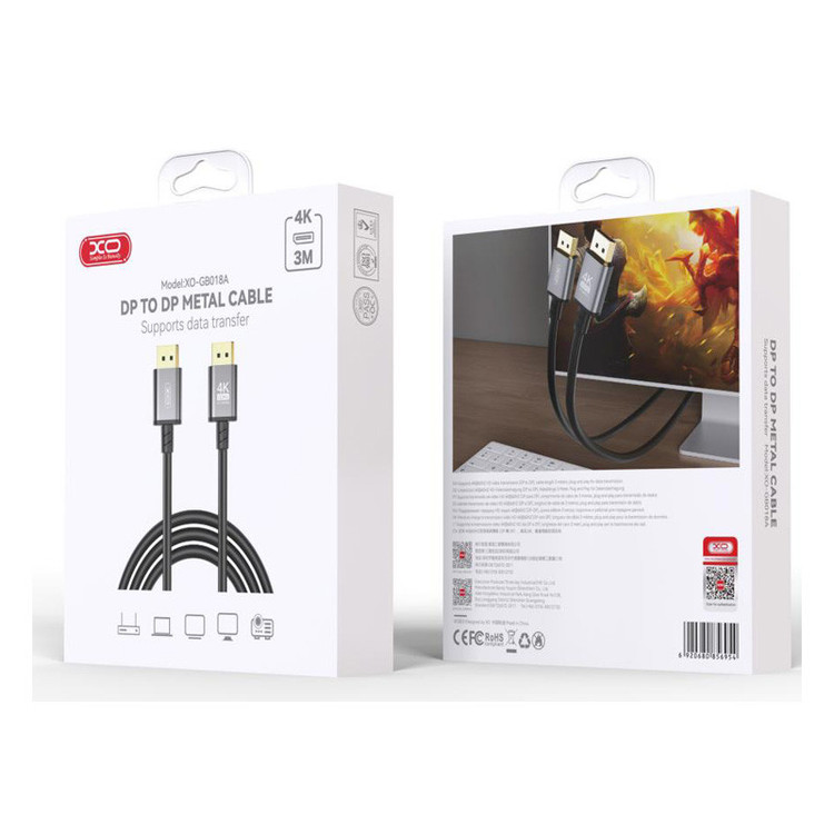 کابل Display port ایکس او مدل GB018A طول 3 متر