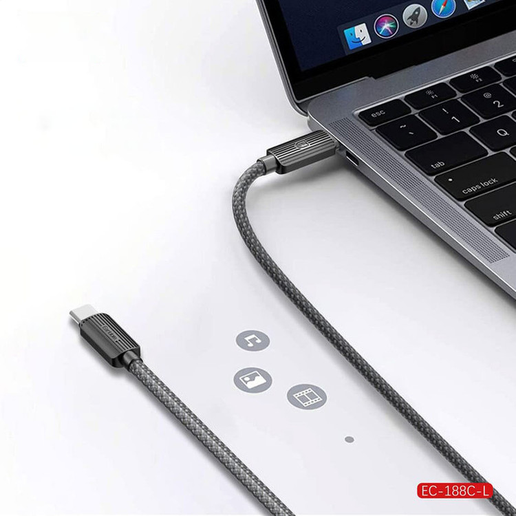 کابل تبدیل USB-C به لایتنینگ ارلدام مدل EC-188C-L طول 1 متر