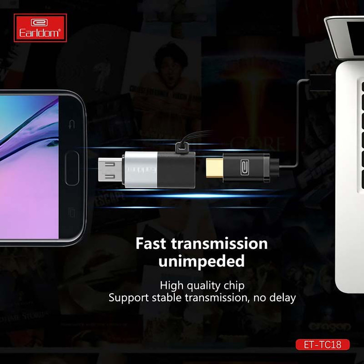 مبدل USB-C به microUSB الدرام مدل TC18