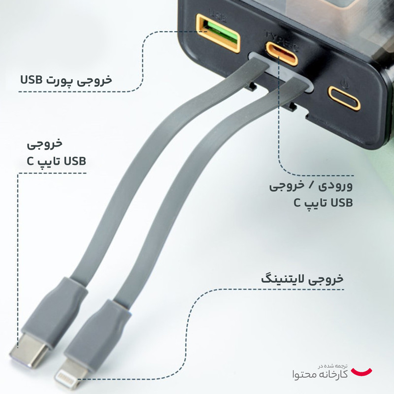 پاوربانک ایکس او مدل PR-196 ظرفیت 20000 میلی آمپر ساعت