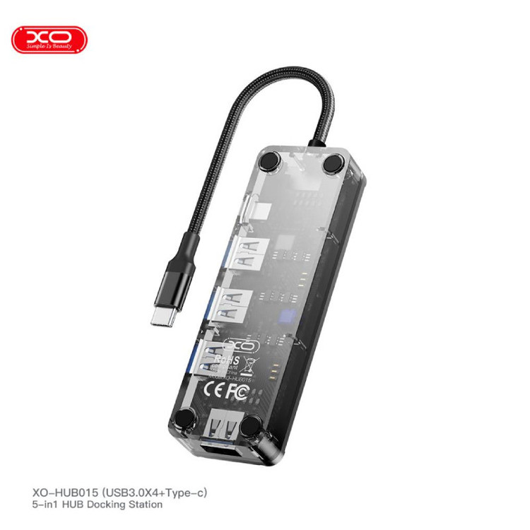 هاب 5 پورت USB 3.0 ایکس او مدل HUB015