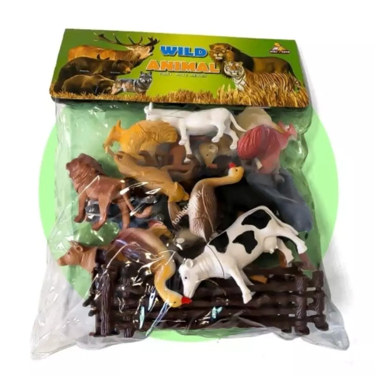 باغ وحش اهلی وحشی و پرنده19عددی(پس کرایه)