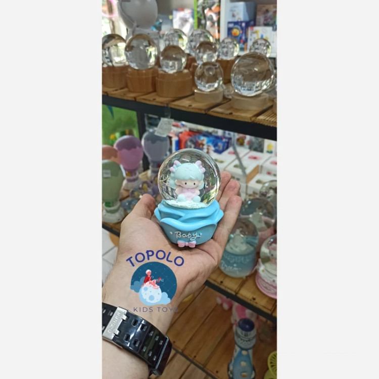 گوی شیشه ای سایز متوسط چراغ دار (پس کرایه)
