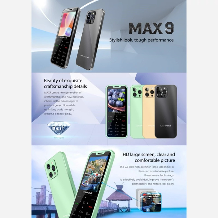 گوشی max9دکمه ای طرح آیفون مکس فون maxfone