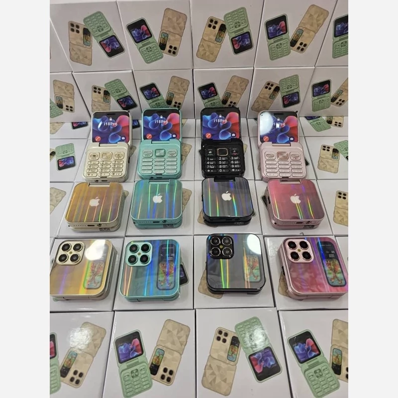 گوشی i18 pro TypeC دکمه ای تاشو آیفون