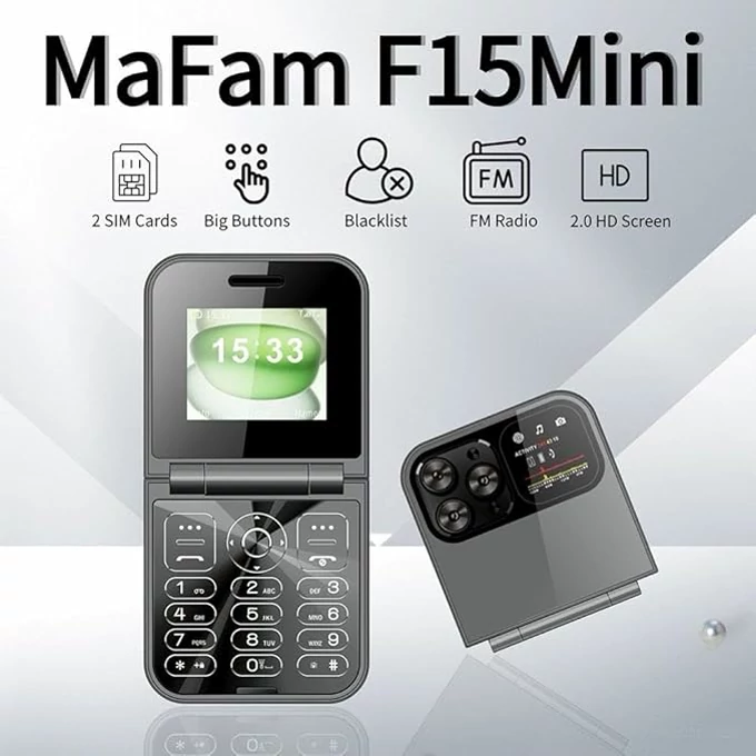 گوشی F15 mini Type-C آیفون15 مینی تاشو دوسیمکارته