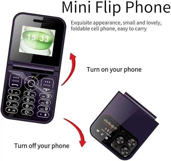 گوشی F15 mini Type-C آیفون15 مینی تاشو دوسیمکارته