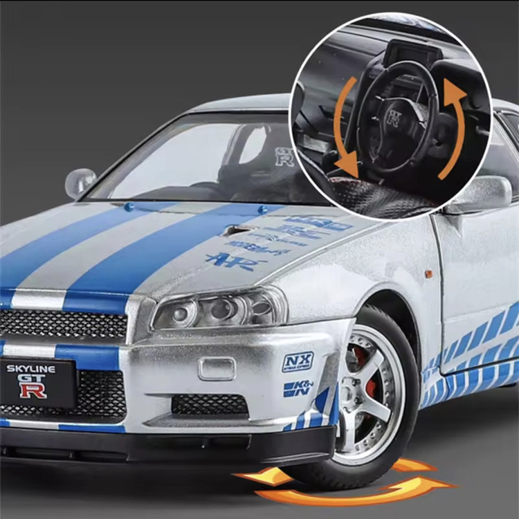 ماکت ماشین مدل نیسان GTR R34