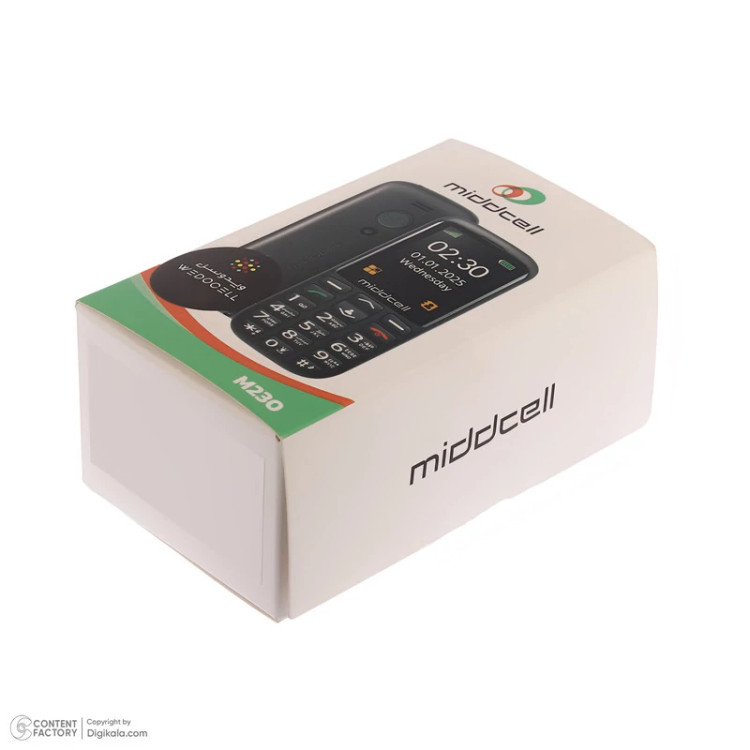 گوشی موبایل میدسل مدل M230 دو سیم کارت ظرفیت 32 مگابایت و رم 32 مگابایت - به همراه هدیه سیمکارت آرین تل با 230 دقیقه مک