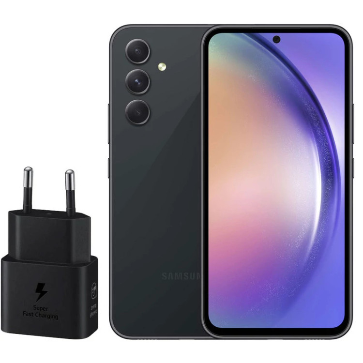گوشی موبایل سامسونگ مدل Galaxy A54 5G دو سیم کارت ظرفیت 128 گیگابایت و رم 8 گیگابایت به همراه شارژر 25وات سامسونگ