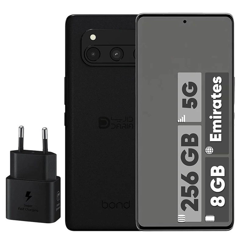 گوشی موبایل داریا مدل bond 5G دو سیم کارت ظرفیت 256 گیگابایت و رم 8 گیگابایت - نسخه امارات - به همراه شارژر 25 وات سامسو