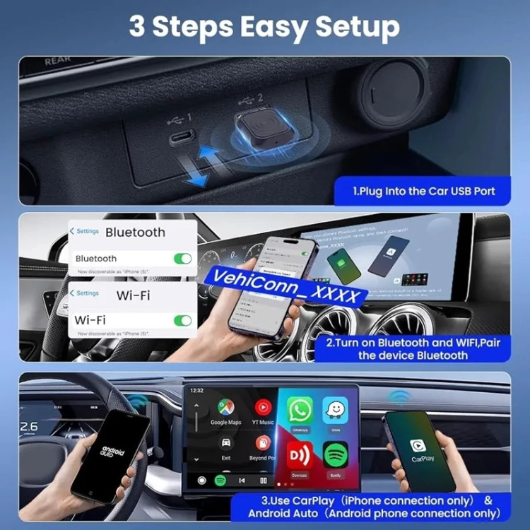 دانگل وایرلس کارپلی و اندروید اتو کارلینکیت مدل Carlinkit Mini Ultra