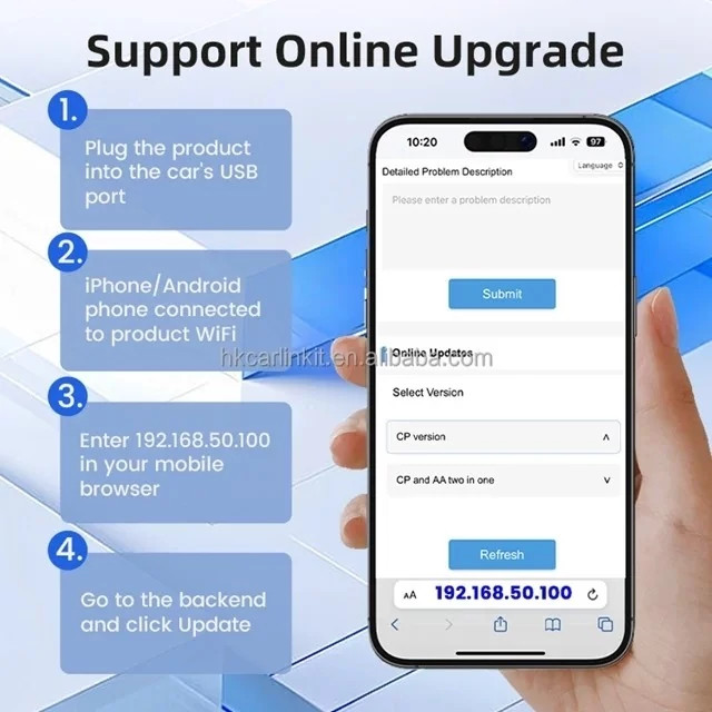 دانگل وایرلس کارپلی و اندروید اتو کارلینکیت مدل Carlinkit Mini Ultra3