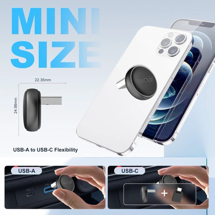 دانگل وایرلس کارپلی و اندروید اتو کارلینکیت مدل Carlinkit Mini Ultra3