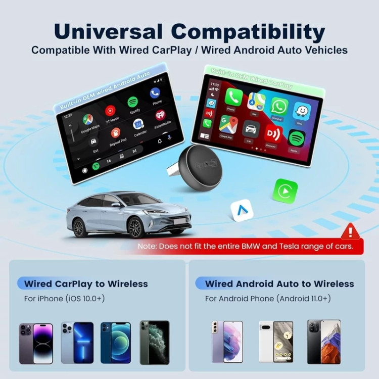 دانگل وایرلس کارپلی و اندروید اتو کارلینکیت مدل Carlinkit Mini Ultra3