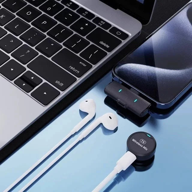 میکروفون یقه ای مدل M1 با پورت آیفون و تایپ سی