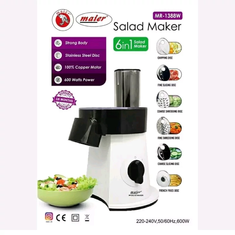 سالاد ساز شش کاره مایر مدل MR 1388